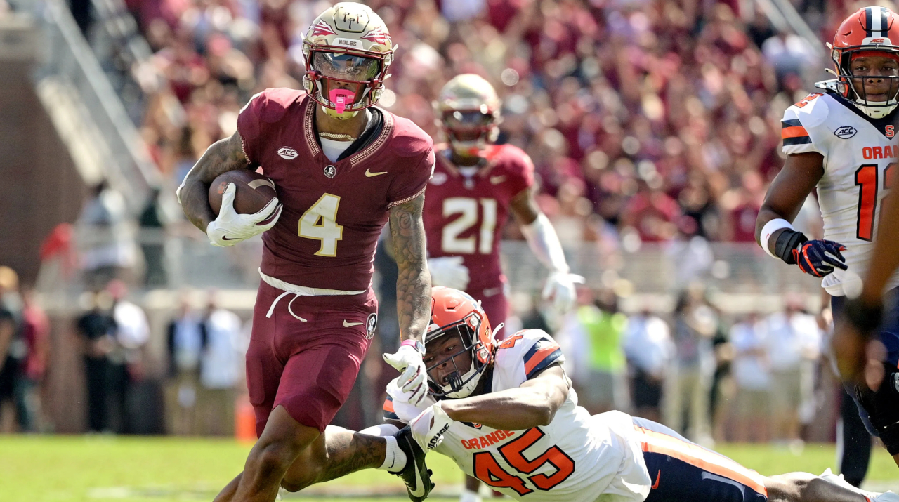 Keon Coleman es un receptor abierto de Florida State Seminoles. (Foto: Melina Myers)